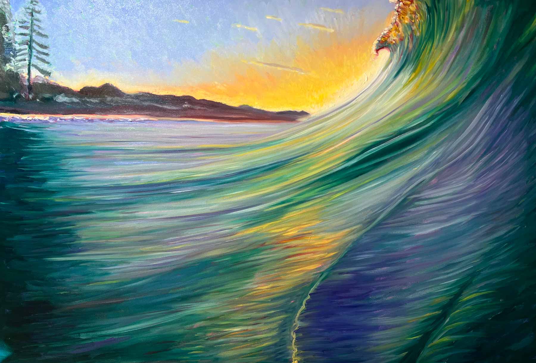 Sunset surf