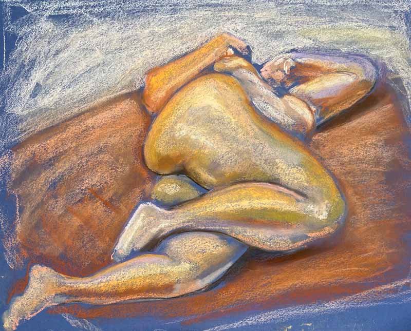 recline in blue